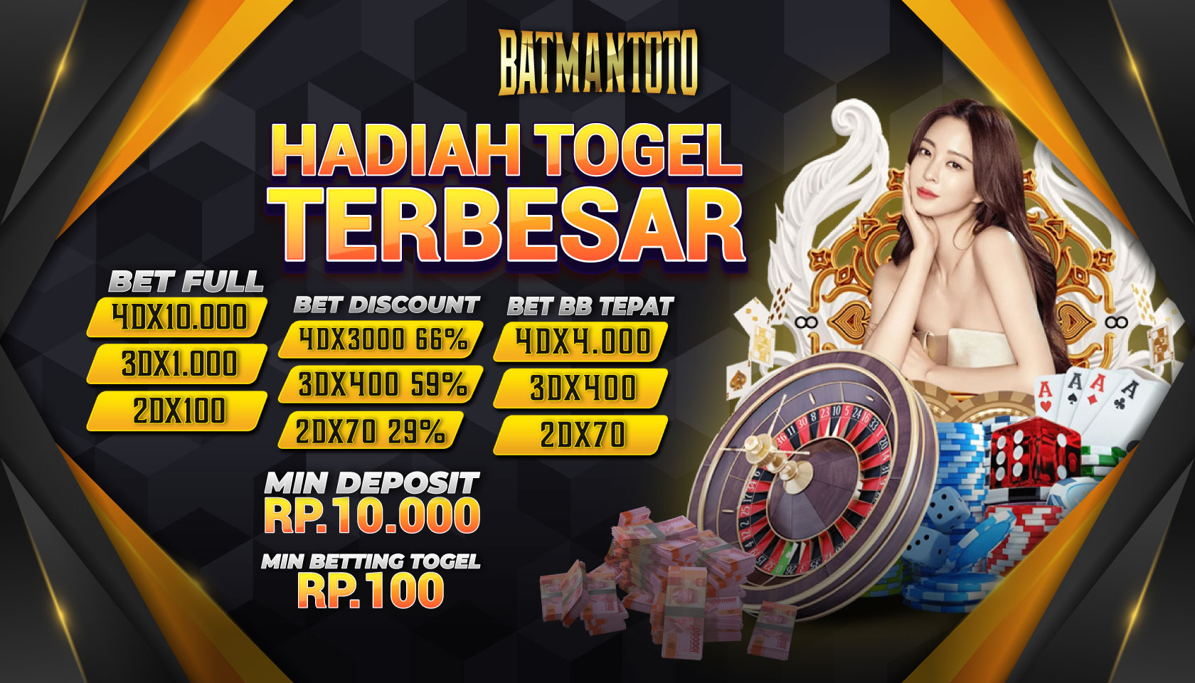 BATMANTOTO 🏔 Daftar Agen Toto togel 4D online dan Link Slot Gacor Terpercaya 2024 